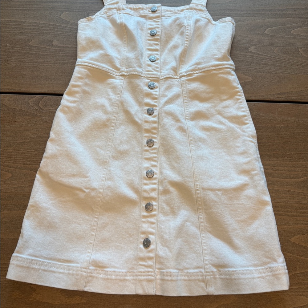 Madewell White Button-Front Dress